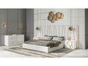 Nixa - Modern White + Gold 4-Piece Bedroom Set