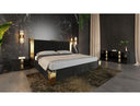 Token Modern Black & Gold 4-Piece Bedroom Set