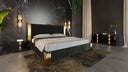 Token Modern Black & Gold 4-Piece Bedroom Set