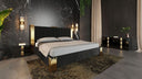 Token Modern Black & Gold 4-Piece Bedroom Set