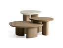 Raywood - Modern 3-Piece Buckwheat + Onyx Nesting Coffee Table Set