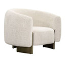 Thrive - Modern Beige Fabric + Antique Brass Sofa
