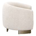 Thrive - Modern Beige Fabric + Antique Brass Accent Chair