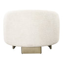 Thrive - Modern Beige Fabric + Antique Brass Accent Chair