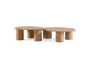 Seymour - Modern White Oak Coffee Table Set