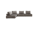 Nolden - Modern Grey Fabric Modular 4-Piece Sectional Sofa