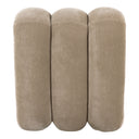 Archie - Modern Taupe Fabric Accent Chair + Ottoman