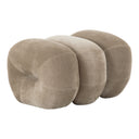 Archie - Modern Taupe Fabric Accent Chair + Ottoman