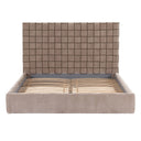 Rousey - Modern Taupe Fabric Bed