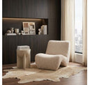 Spiro - Modern Beige Fabric Curved Sectional Sofa