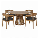 Sintra - Outdoor Grey + Eucalyptus Round Dining Table Set