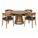 Sintra - Outdoor Grey + Eucalyptus Round Dining Table Set