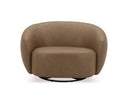 Omaha - Modern Tan Leather Swivel Accent Chair