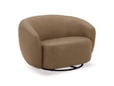 Omaha - Modern Tan Leather Swivel Accent Chair