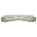 Evans - Contemporary Off-White Fabric Modular Sectional Sofa-5-Piece Sectional