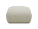 Evans - Contemporary Off-White Fabric Ottoman
