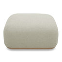 Evans - Contemporary Off-White Fabric Ottoman