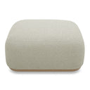 Evans - Contemporary Off-White Fabric Ottoman
