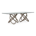 Mason Modern Glass + Grey Ash Dining Table