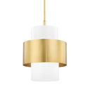 Aged Brass Corinth Pendant 15.5" by Hudson Valley