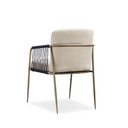 Remix Dining Chair - Bronze Gold Metal, Fabric 21019-35CC by Caracole, view 4