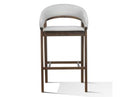 Truman - Mid-Century Modern Grey + Walnut Bar Chair (Set of 2)