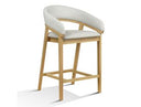 Truman - Mid-Century Modern Grey + Natural Oak Counter Chair (Set of 2)