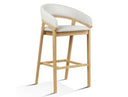 Truman - Mid-Century Modern Grey + Natural Oak Bar Chair (Set of 2)