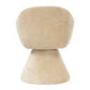 Risa Modern Swivel Beige Fabric Dining Chair