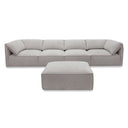 Gene - Modern Light Grey Fabric Modular Sectional Sofa