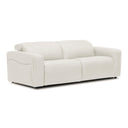 Nouveau Jessop - Modern Off-White Leather Sofa 2 Recliners