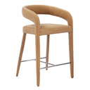 Nouveau Mundra - Modern Tan Fabric Counter Chair