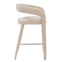 Nouveau Mundra - Modern Beige Fabric Counter Chair