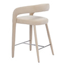 Nouveau Mundra - Modern Beige Fabric Counter Chair