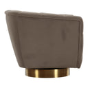 Granby - Glam Taupe Fabric and Gold Chair