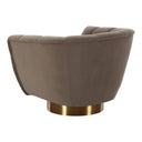 Granby - Glam Taupe Fabric and Gold Chair
