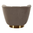 Granby - Glam Taupe Fabric and Gold Chair