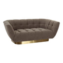 Granby - Glam Fabric and Gold Loveseat