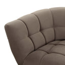 Granby - Glam Taupe Fabric and Gold Loveseat