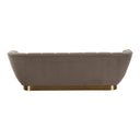 Granby - Glam Taupe Fabric and Gold Fabric Sofa