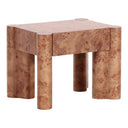 Nouveau Trita - Modern Wide Burl End Table/Nightstand