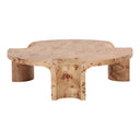 Nouveau Nasrin - Modern Burl Round Coffee Table