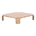 Nouveau Nasrin - Modern Burl Square Coffee Table