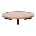 Nouveau Reza - Modern Burl + Black Nesting Coffee Table Set