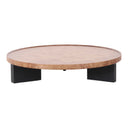 Nouveau Reza - Modern Burl + Black Nesting Coffee Table Set