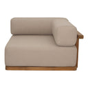Nouveau Saint Croix - Outdoor Light Brown Olefin Fabric + Teak Corner Seat