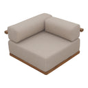 Nouveau Saint Croix - Outdoor Light Brown Olefin Fabric + Teak Corner Seat