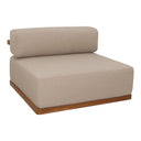 Nouveau Saint Croix - Outdoor Light Brown Olefin Fabric + Teak Armless Seat