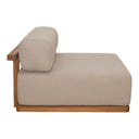 Nouveau Saint Croix - Outdoor Light Brown Olefin Fabric + Teak Armless Seat