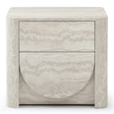 Yasmine - Modern Faux Travertine Nightstand